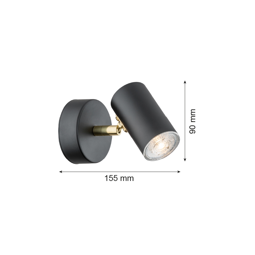 Argon 4210 - Plafond Spot LAGOS 1xGU10/5W/230V zwart / messing