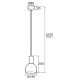 Argon 4215 - Hanglamp aan een koord SINES 1xE27/15W/230V d. 14 cm wit