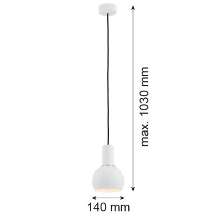 Argon 4215 - Hanglamp aan een koord SINES 1xE27/15W/230V d. 14 cm wit