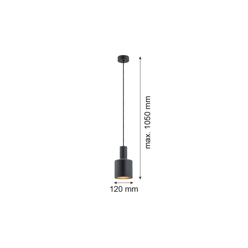 Argon 4219 - Hanglamp aan een koord SINES 1xE27/15W/230V d. 12 cm zwart