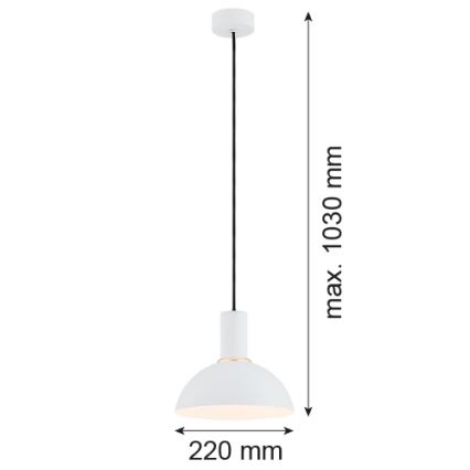 Argon 4220 - Hanglamp aan een koord SINES 1xE27/15W/230V d. 28 cm wit