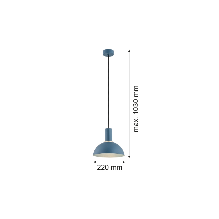 Argon 4221 - Hanglamp aan een koord SINES 1xE27/15W/230V d. 28 cm blauw