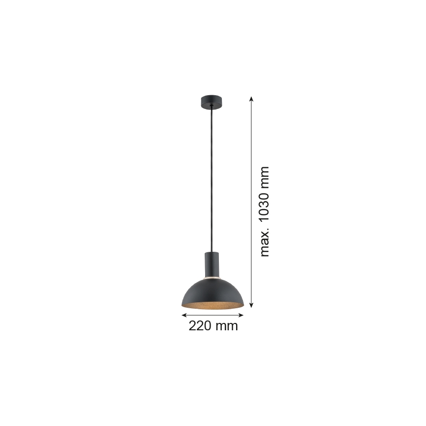 Argon 4222 - Hanglamp aan een koord SINES 1xE27/15W/230V d. 28 cm zwart