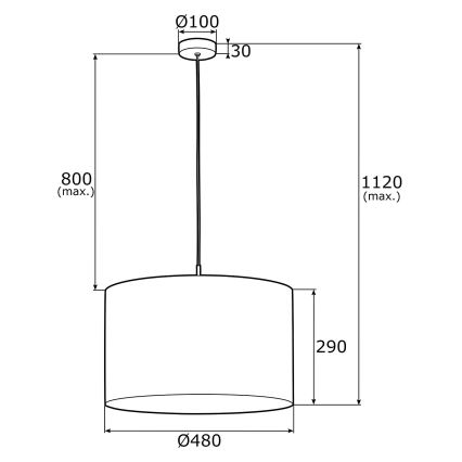 Argon 4285 - Hanglamp aan een koord KASER 1xE27/15W/230V grijs / wit / messing