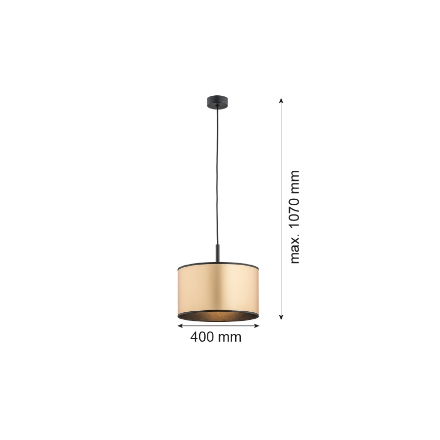 Argon 4291 - Hanglamp aan een koord KARIN 1xE27/15W/230V messing/zwart