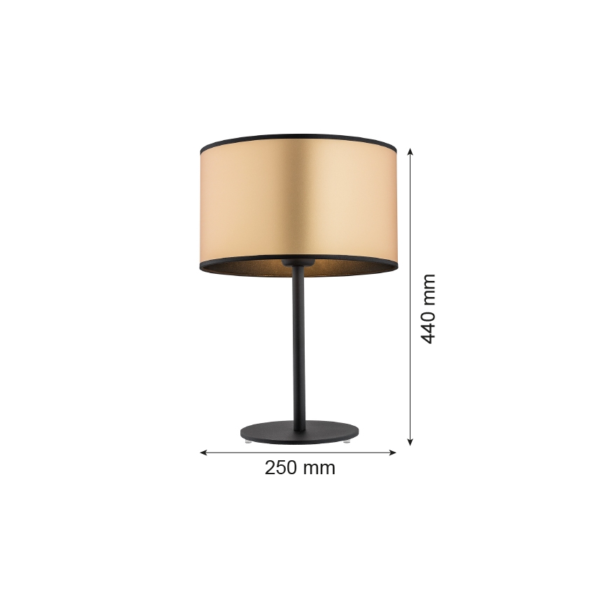 Argon 4297 - Tafellamp KARIN 1xE27/15W/230V messing/zwart