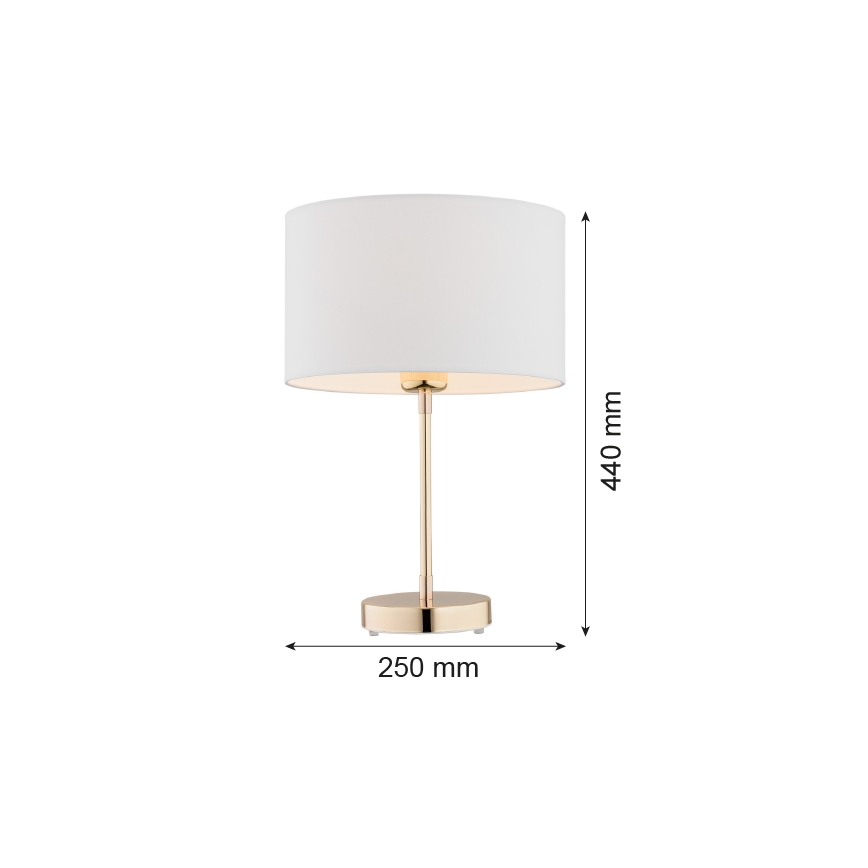 Argon 4301 - Wit koperen Tafellamp KARIN 1x E27 / 15W / 230V