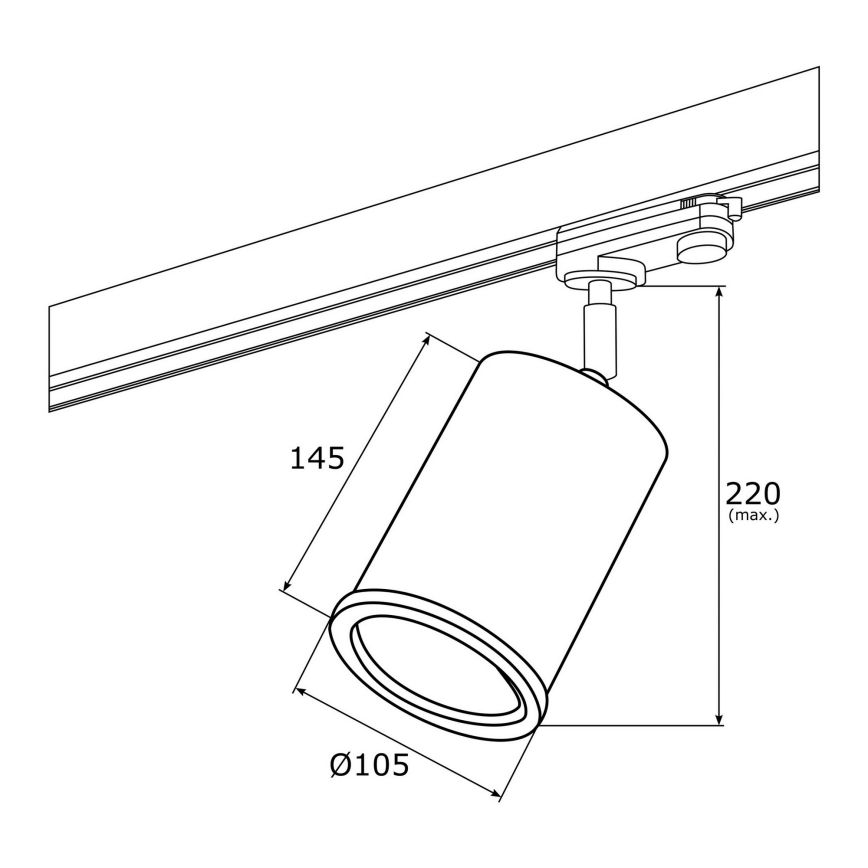 Argon 4303 - Spot voor een rail Systeem DELF 1xE27/15W/230V goud