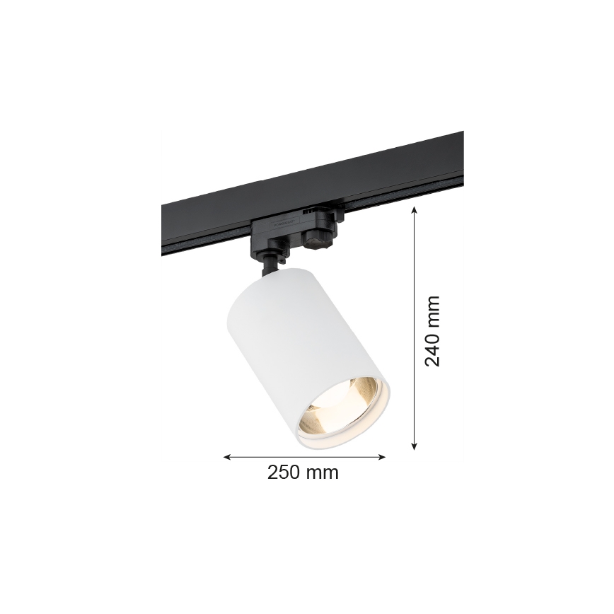 Argon 4305 - Witte Spot voor railsysteem BERGEN 1x E27 / 15W / 230V