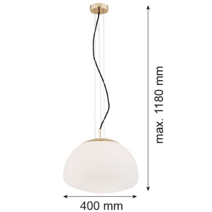 Argon 4317 - Hanglamp aan een koord TRINI 1xE27/15W/230V goud