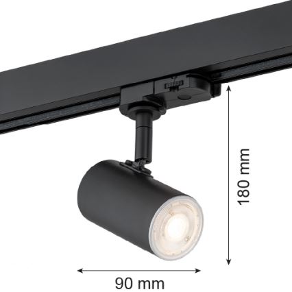 Argon 4329 - Zwarte Spot voor railsysteem HORTA 1x GU10 / 5W / 230V