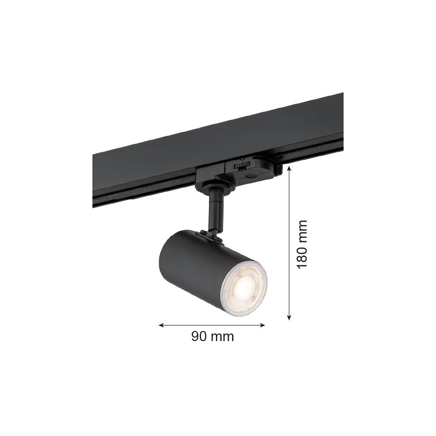 Argon 4329 - Zwarte Spot voor railsysteem HORTA 1x GU10 / 5W / 230V