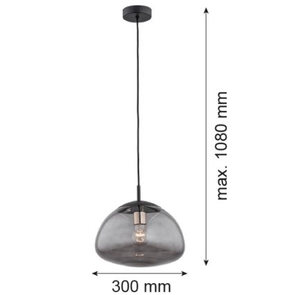 Argon 4334 - Hanglamp aan een koord TRINI 1xE27/15W/230V zwart