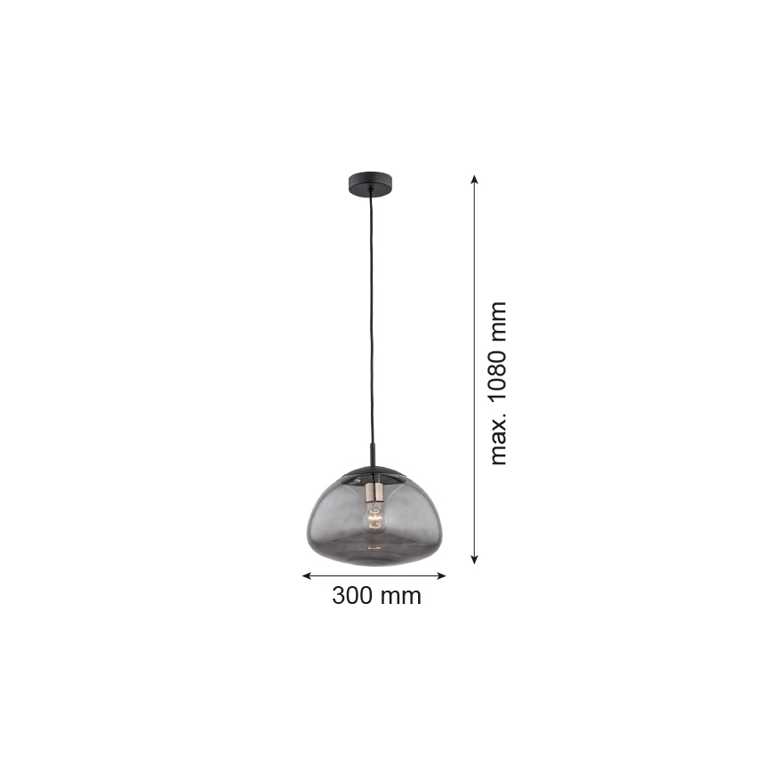 Argon 4334 - Hanglamp aan een koord TRINI 1xE27/15W/230V zwart