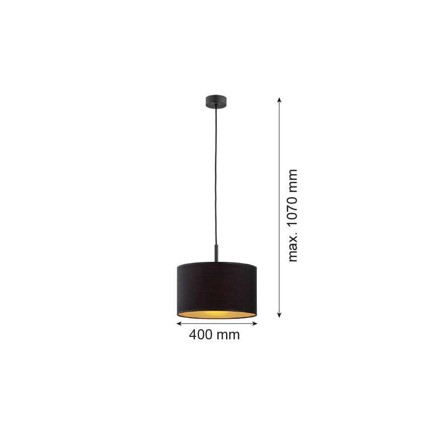 Argon 4341 - Hanglamp aan een koord KARIN 1xE27/15W/230V zwart