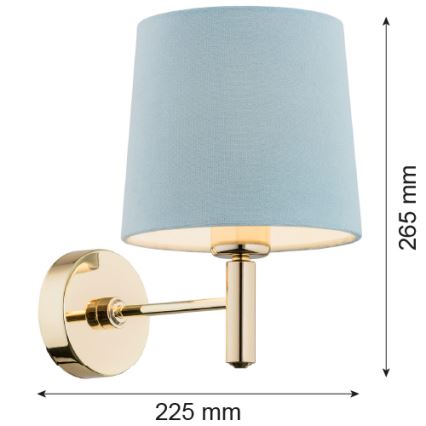 Argon 4347 - Wandlamp PONTE 1xE27/15W/230V grijs/messing