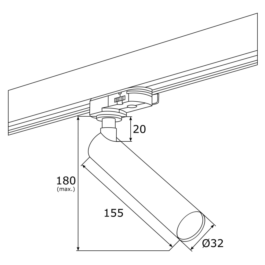 Argon 4353 - Witte LED Spot voor railsysteem ELBRUS LED / 4,5W / 230V