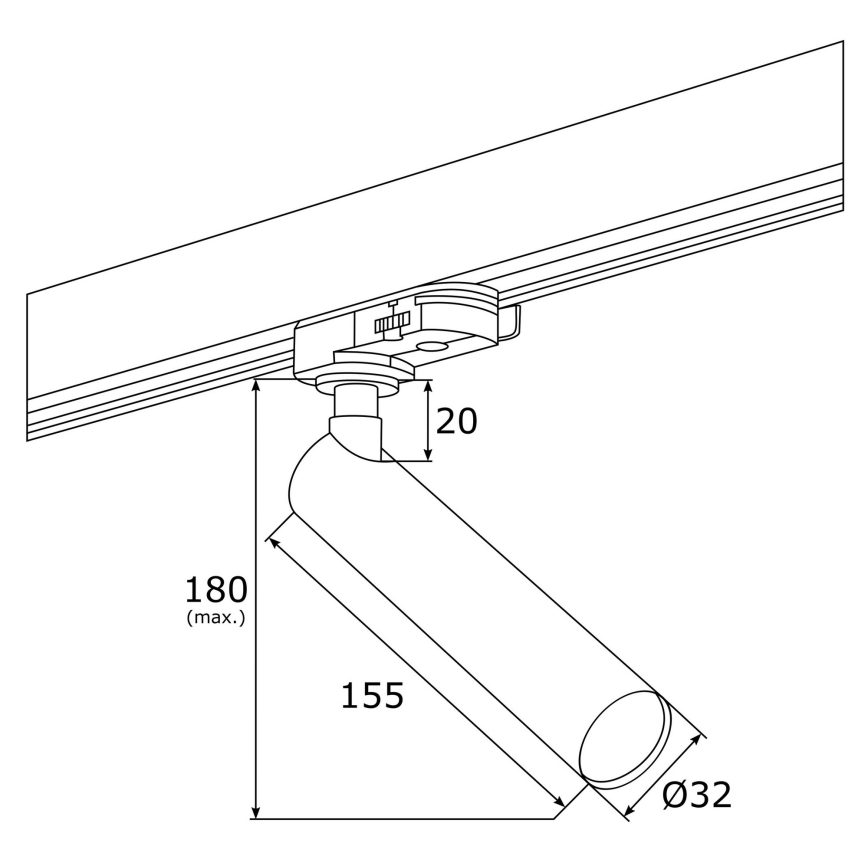 Argon 4354 - Bronzen LED Spot voor railsysteem ELBRUS LED / 4,5W / 230V