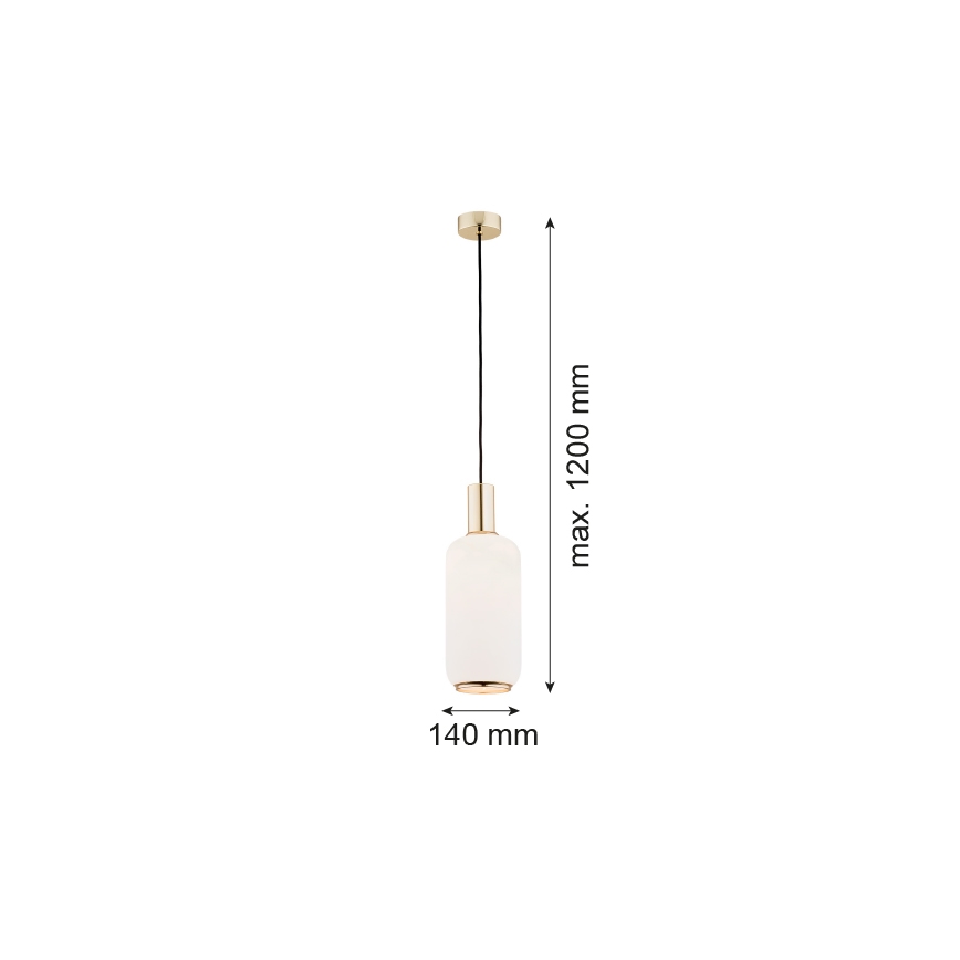 Argon 4356 - Hanglamp aan een koord SAGUNTO 1xE27/15W/230V diameter 14 cm messing