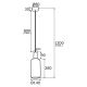 Argon 4356 - Koperen plafondlamp aan koord SAGUNTO 1x E27 / 15W / 230V