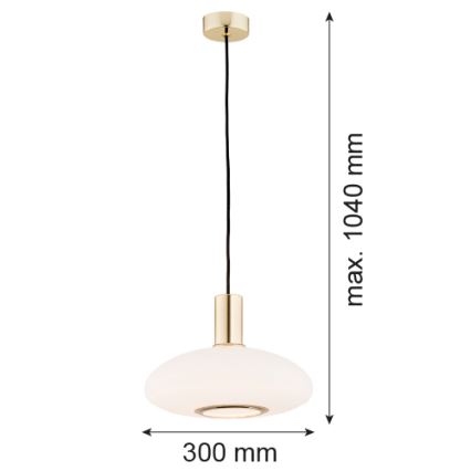 Argon 4358 - Hanglamp aan een koord SAGUNTO 1xE27/15W/230V diameter 30 cm messing