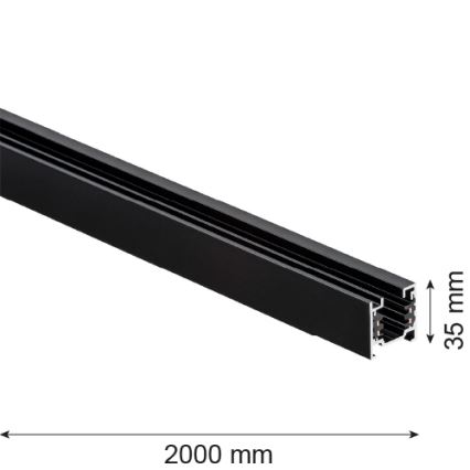 Argon 4380 - Railsysteem 2 m zwart