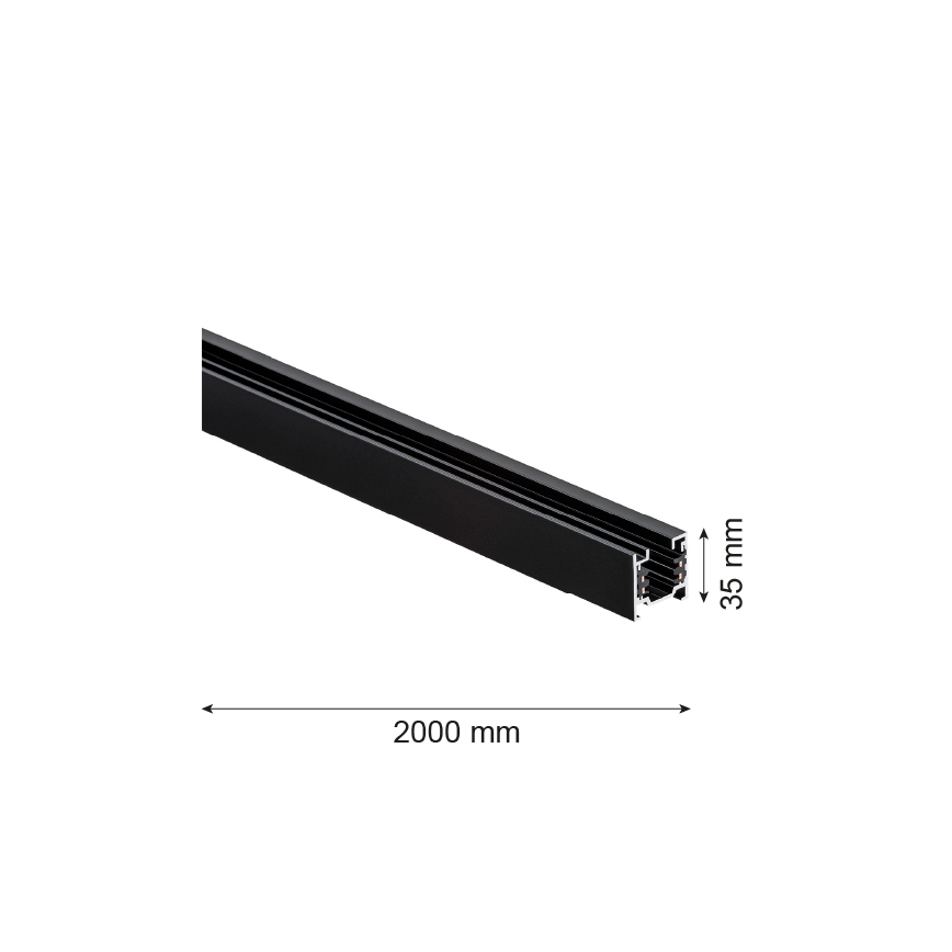 Argon 4380 - Railsysteem 2 m zwart