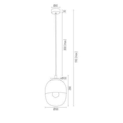 Argon 4675 - Hanglamp aan een koord BALTIMORE 1xE27/15W/230V goud