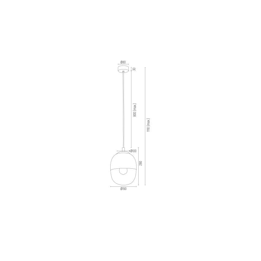 Argon 4675 - Hanglamp aan een koord BALTIMORE 1xE27/15W/230V goud