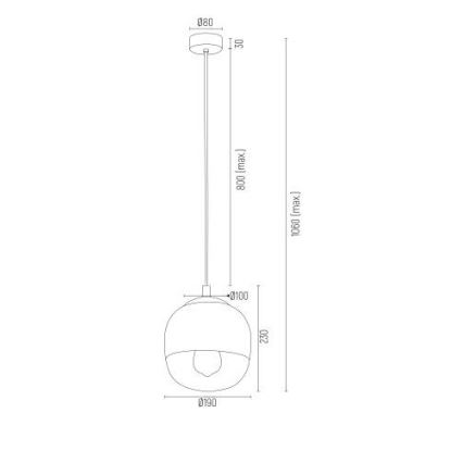 Argon 4676 - Hanglamp aan een koord BALTIMORE 1xE27/15W/230V glanzend chroom