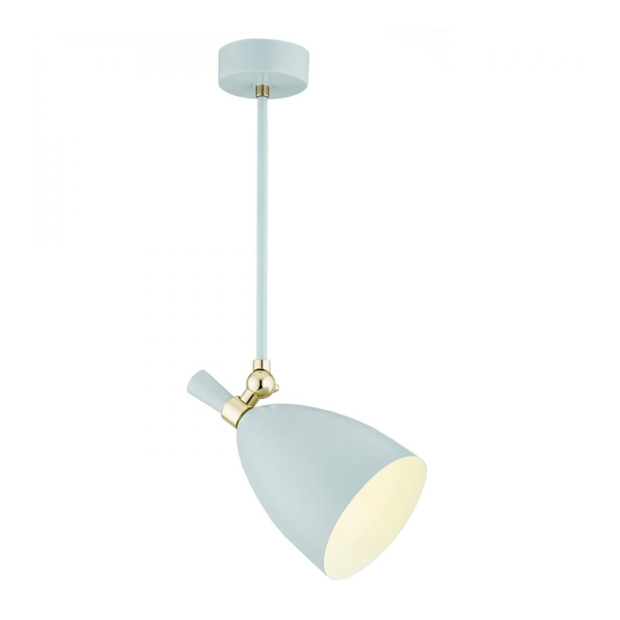 Argon 4685 - Hanglamp aan een paal CHARLOTTE 1xE27/15W/230V blauw/goud