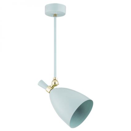 Argon 4685 - Hanglamp aan een paal CHARLOTTE 1xE27/15W/230V blauw/goud