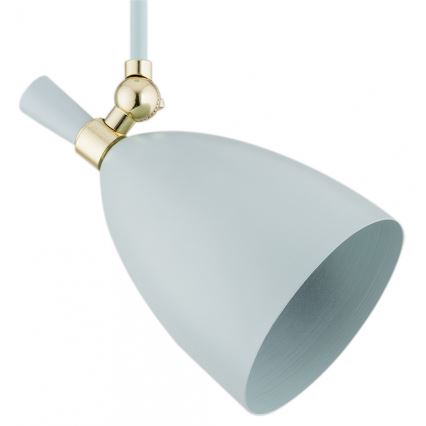 Argon 4685 - Hanglamp aan een paal CHARLOTTE 1xE27/15W/230V blauw/goud