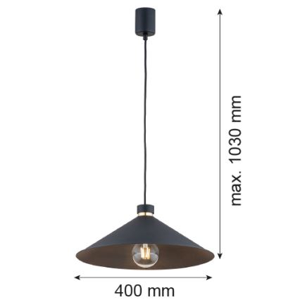 Argon 4695 - Hanglamp aan een koord NASHVILLE 1xE27/15W/230V zwart