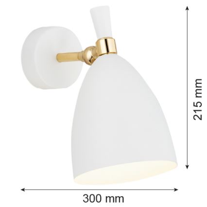 Argon 4699 - Wand Lamp CHARLOTTE 1xE27/15W/230V wit/goud