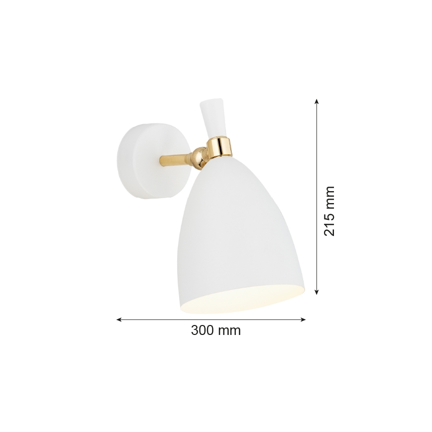 Argon 4699 - Wand Lamp CHARLOTTE 1xE27/15W/230V wit/goud