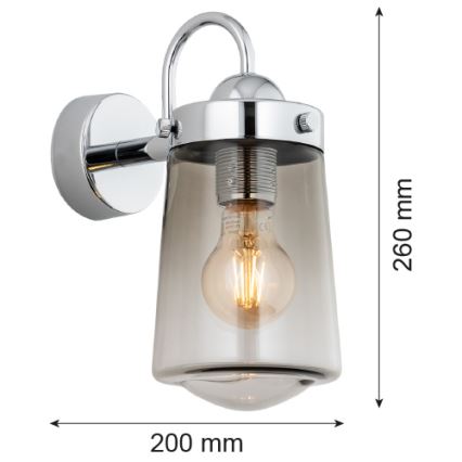 Argon 4718 - Badkamer Wand Lamp PASADENA 1xE27/15W/230V IP44