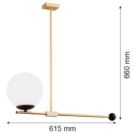 Argon 4738 - Hanglamp aan een paal MEGAN 1xE14/7W/230V