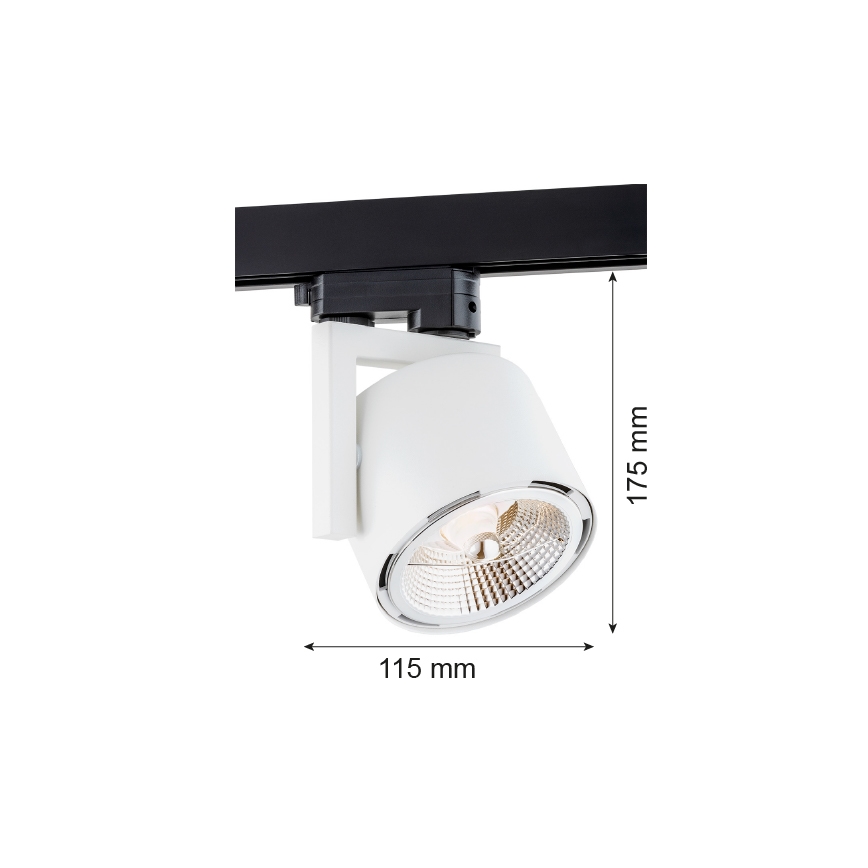 Argon 4750 - Spot voor een Rail Systeem ALTO 1xGU10-AR111/12W/230V wit