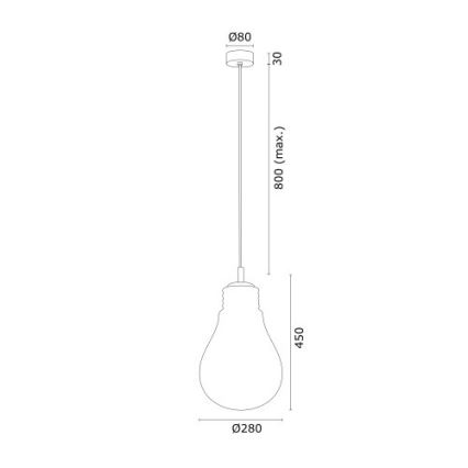 Argon 4879 - Hanglamp aan een koord JESSE 1xE27/15W/230V goud/wit