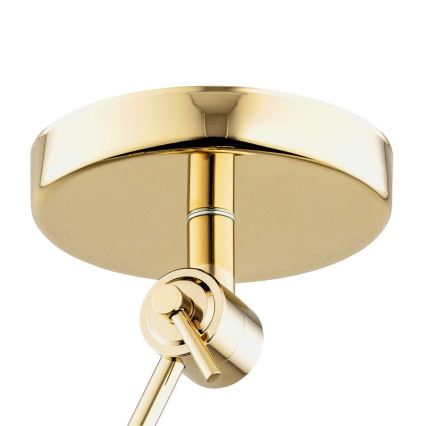 Argon 4895 - Hanglamp aan een paal ZAKYNTOS PLUS 1xE27/15W/230V wit/goud