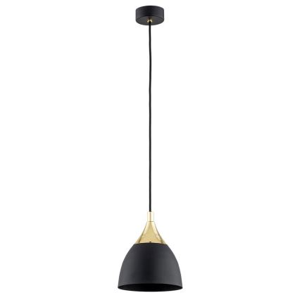 Argon 4905 - Hanglamp aan een koord MURANO 1xE27/15W/230V zwart/gouden