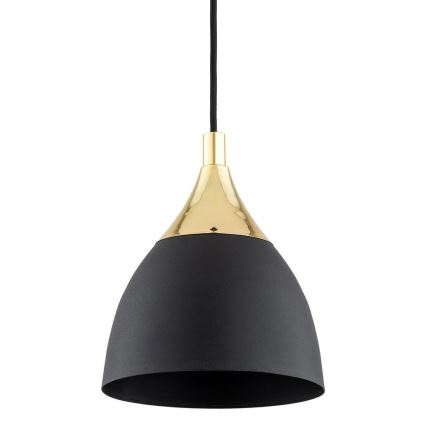 Argon 4905 - Hanglamp aan een koord MURANO 1xE27/15W/230V zwart/gouden