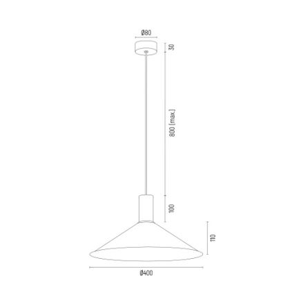 Argon 4913 - Hanglamp aan een koord MINORI 1xE27/15W/230V groen/gouden