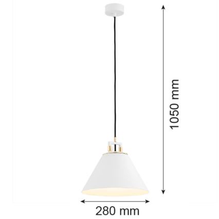 Argon 4914 - Hanglamp aan een koord ORTE 1xE27/15W/230V wit