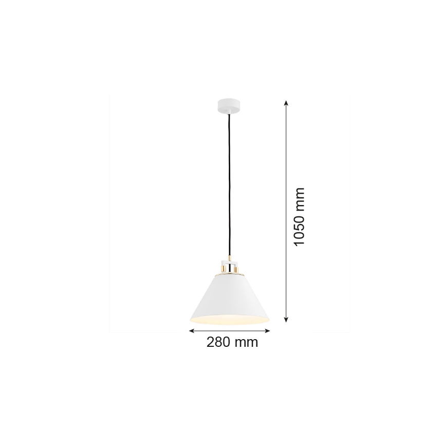 Argon 4914 - Hanglamp aan een koord ORTE 1xE27/15W/230V wit