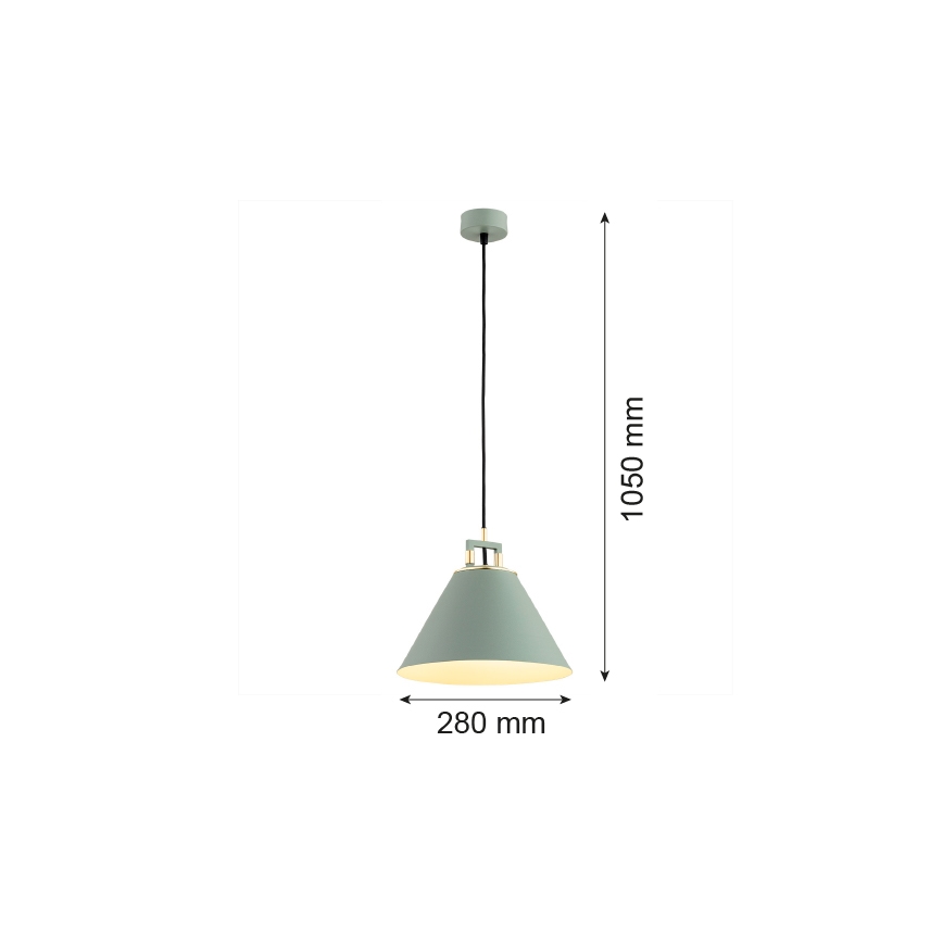 Argon 4916 - Hanglamp aan een koord ORTE 1xE27/15W/230V groen