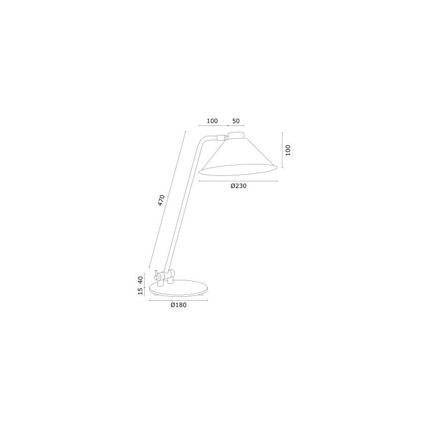 Argon 4996 - Tafellamp GABIAN 1xE27/15W/230V wit