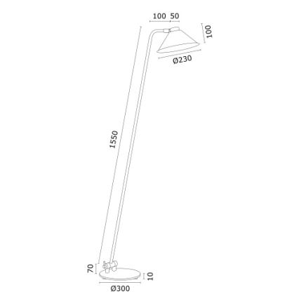 Argon 4997 - Staande lamp GABIAN 1xE27/15W/230V wit