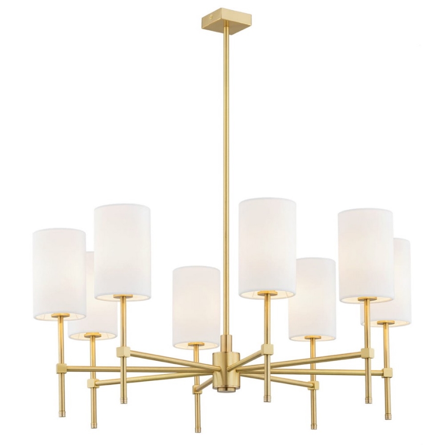 Argon 5051 - Hanglamp aan een paal ABRUZZO 8xE14/15W/230V messing/wit